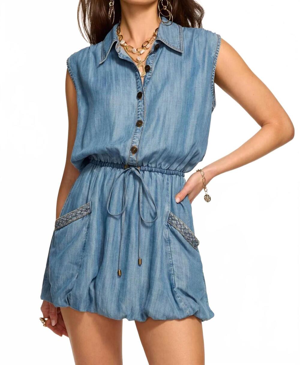 NEW RAMY BROOK mireya dress in light chambray